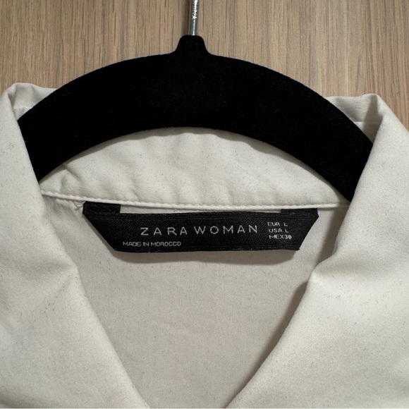 Zara Woman Short Sleeve Button Down Peplum Shirt - L - Picture 8 of 8